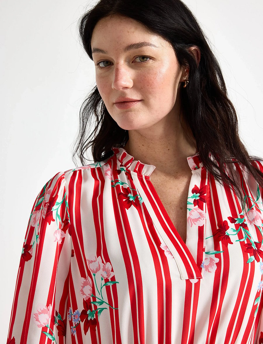 Lindex - Long-sleeved maxi dress - maxi kjoler - red - 4