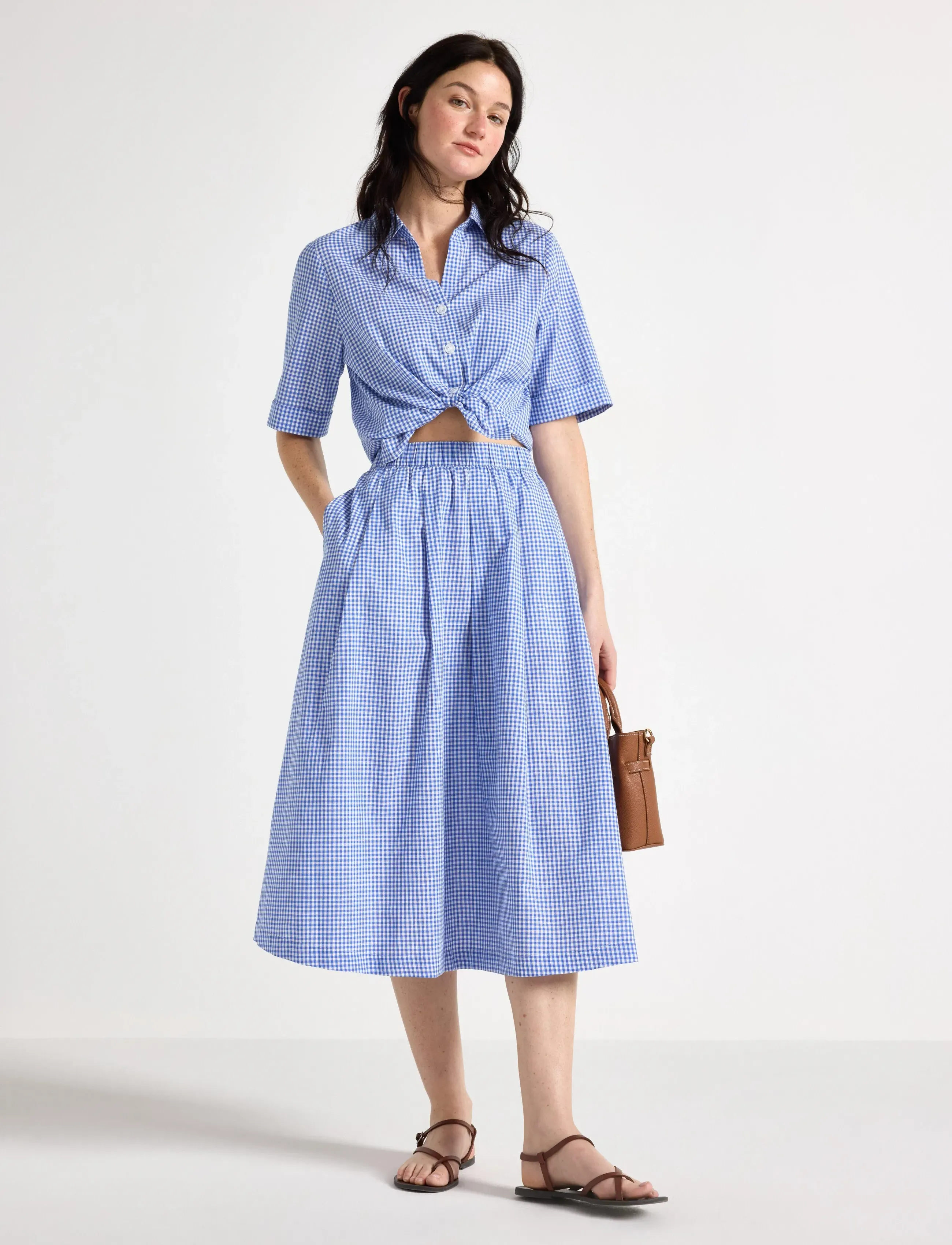 Lindex Midi skirt - Skirts - STRONG BLUE / blue