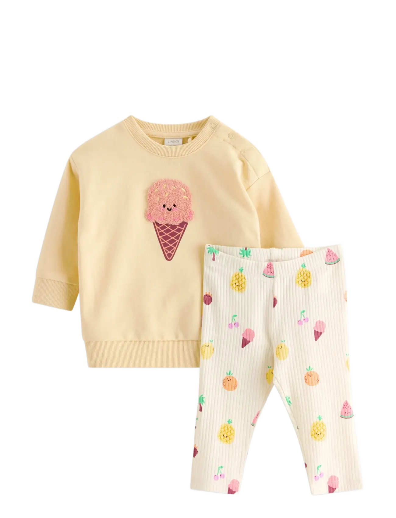 LINDEX Set With Sweatshirt Und Leggings Gelb - 62