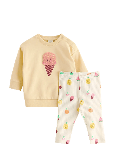 Set With Sweatshirt And Leggings - SæT Med LangæRmet T-Shirt