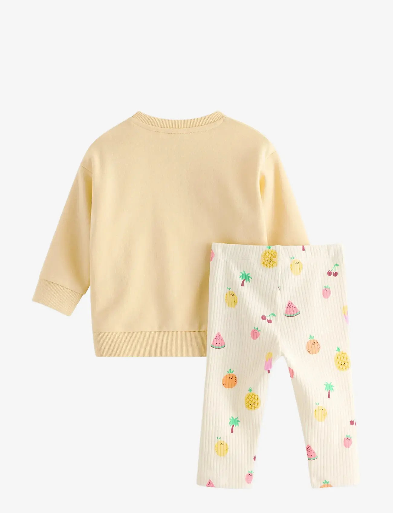 Lindex - Set with sweatshirt and leggings - pikkade varrukatega t-särkide komplektid - light dusty yellow - 1