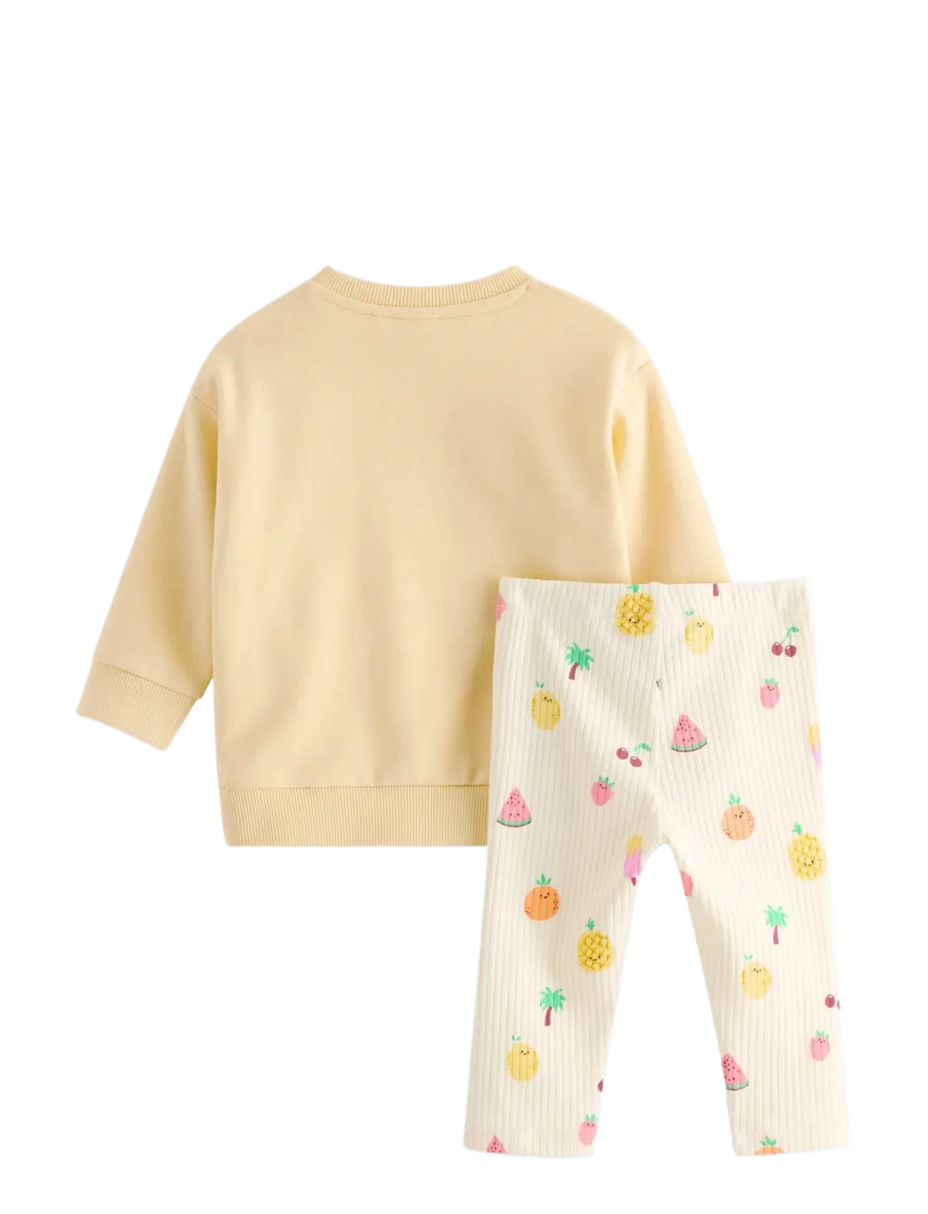 Lindex - Set with sweatshirt and leggings - sets with long-sleeved t-shirt - light dusty yellow - 1