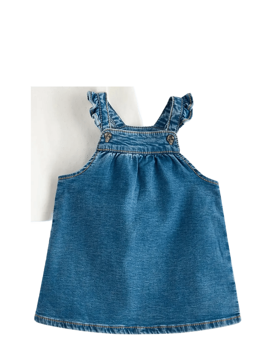 Lindex - Set with top and dress - light dusty white - 0