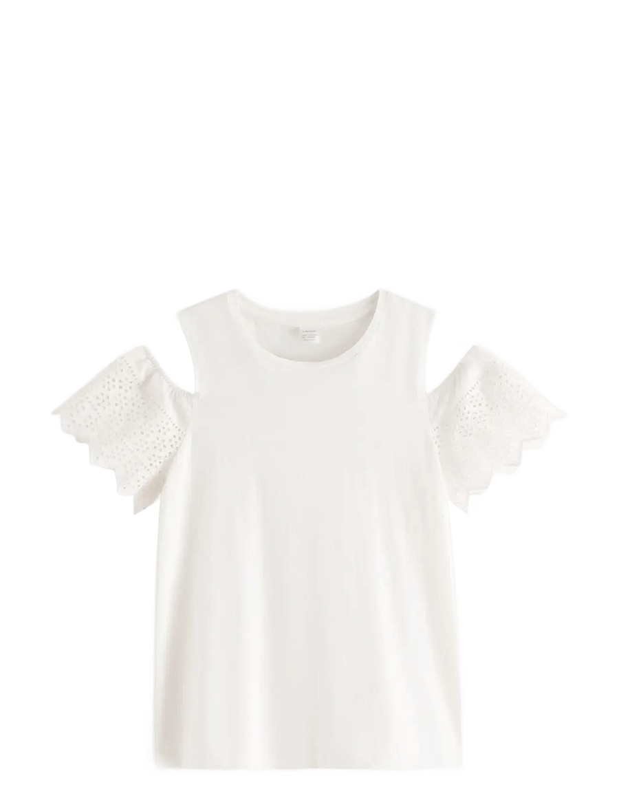 Lindex - Cold shoulder top - off white - 1