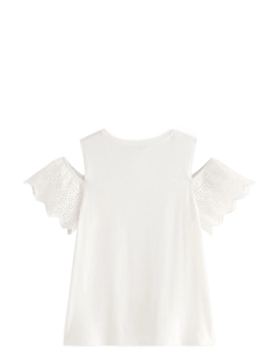 Lindex - Cold shoulder top - off white - 2