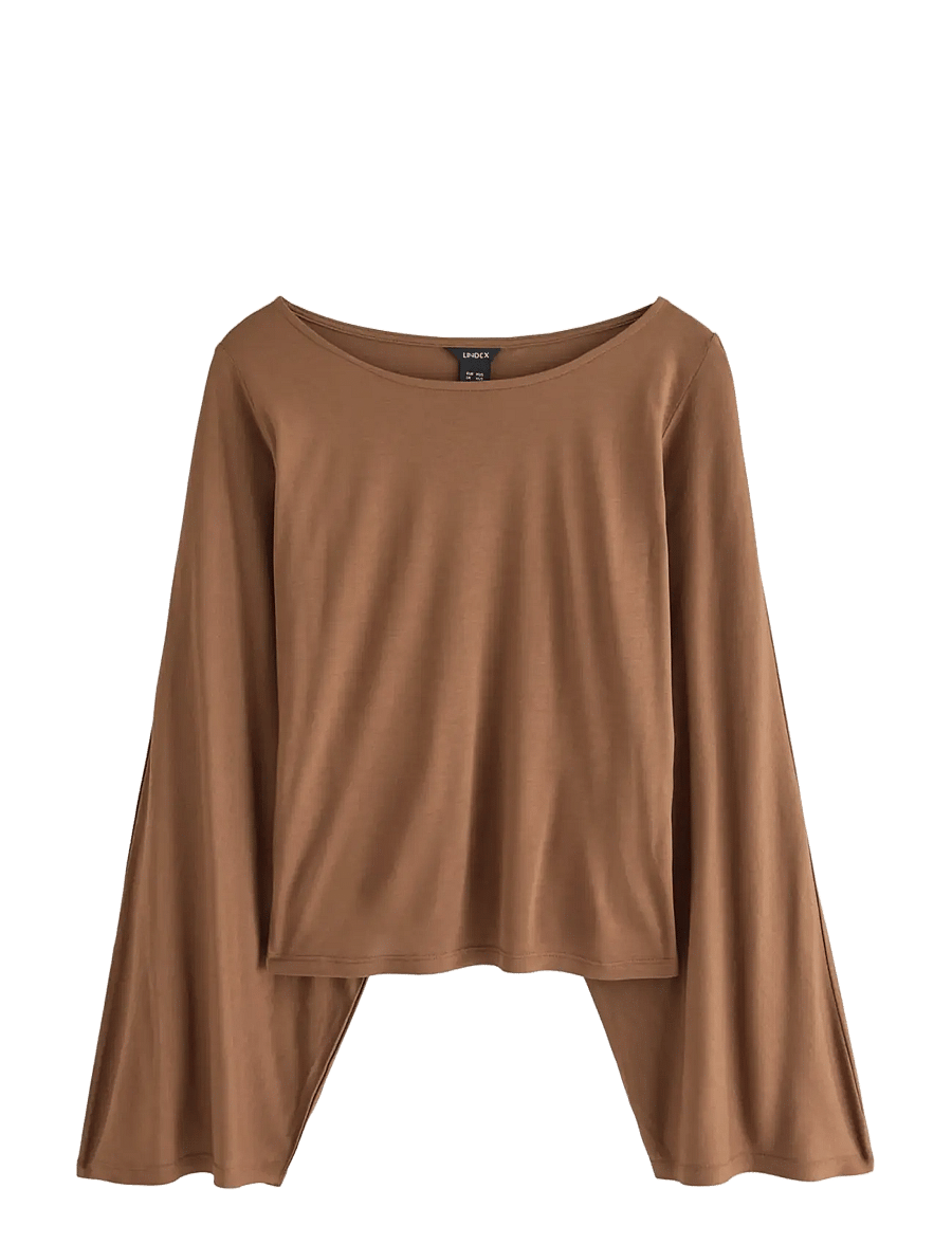 Lindex - Top Tully - langärmlige tops - brown - 1