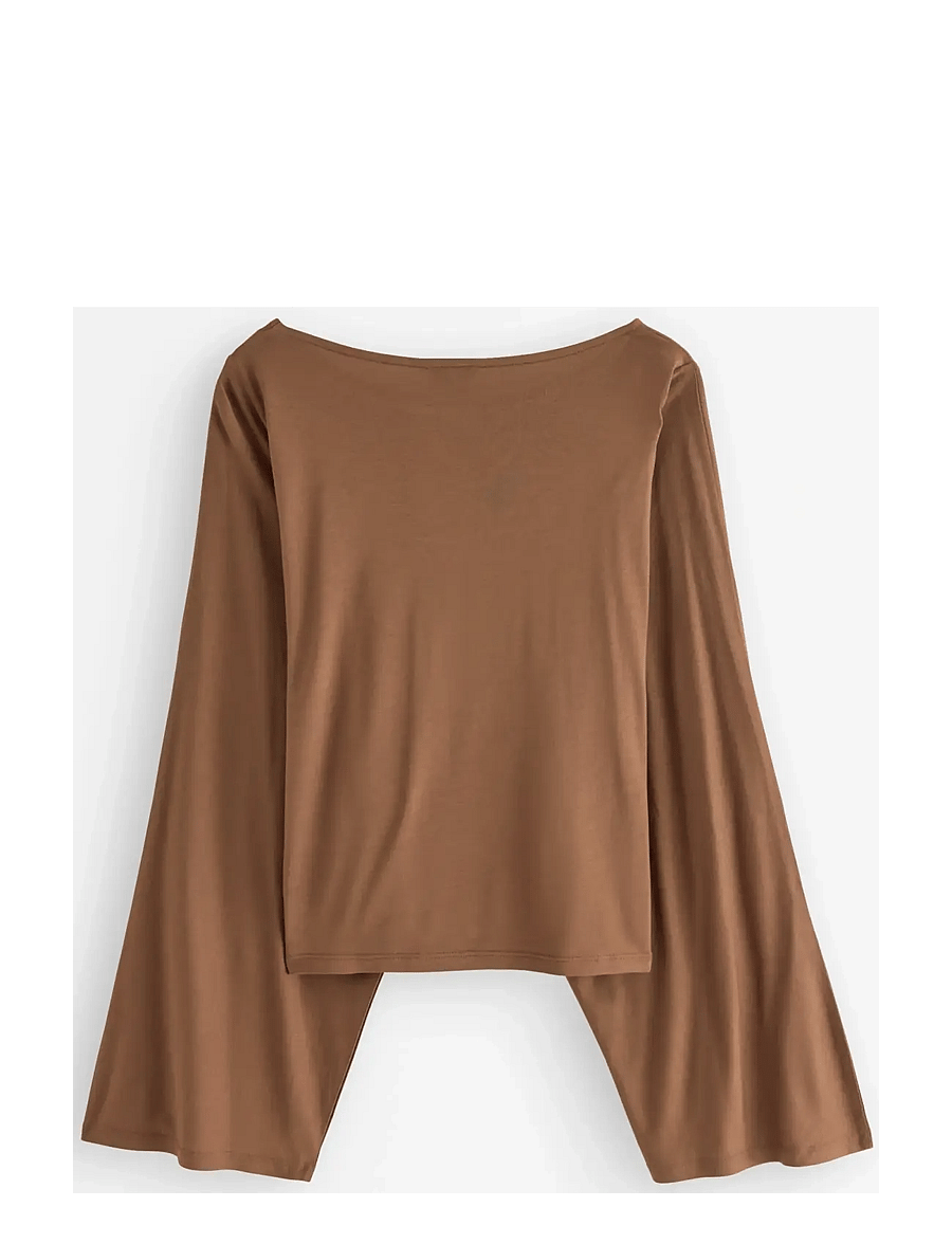 Lindex - Top Tully - langärmlige tops - brown - 2