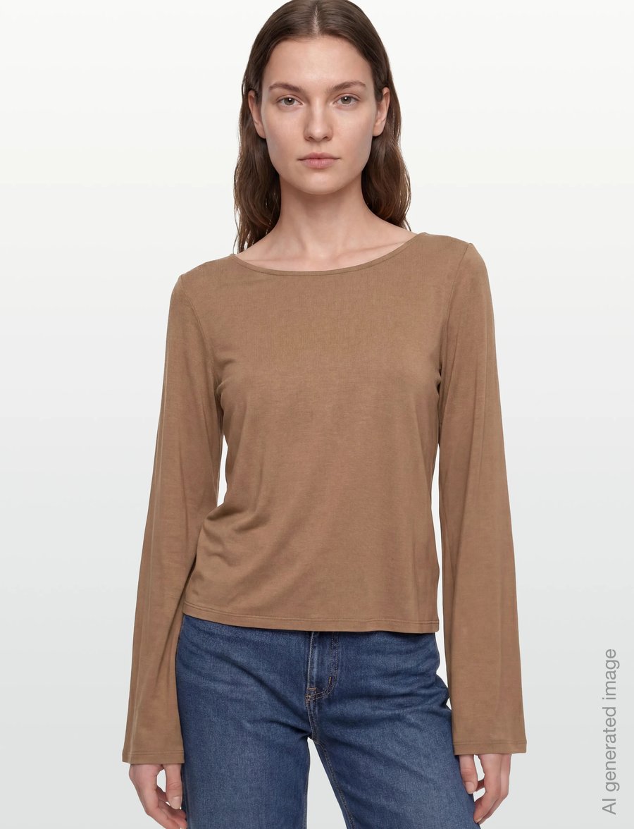 Lindex - Top Tully - langärmlige tops - brown - 3