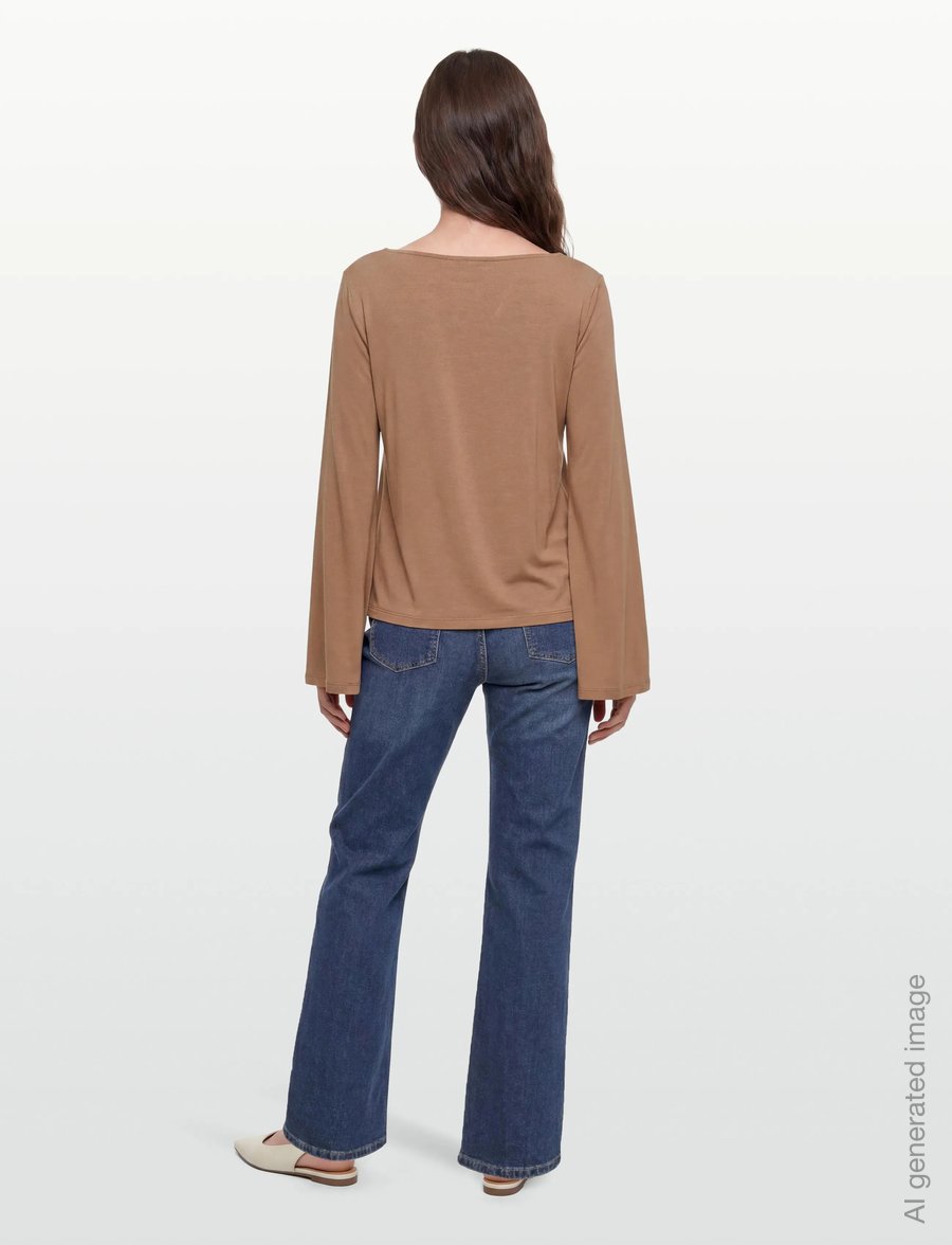 Lindex - Top Tully - langärmlige tops - brown - 4