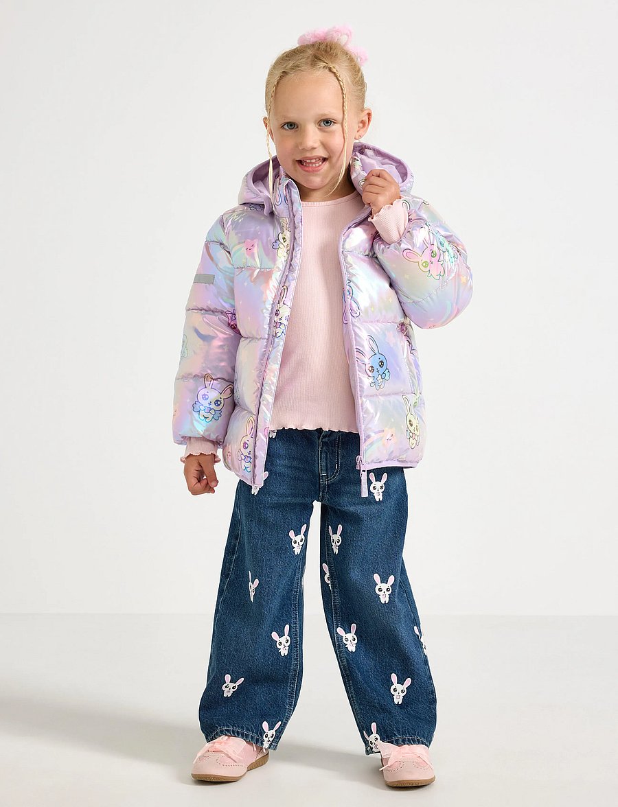 Lindex - Puffer jacket with detachable hood - winterjacke - light lilac - 0