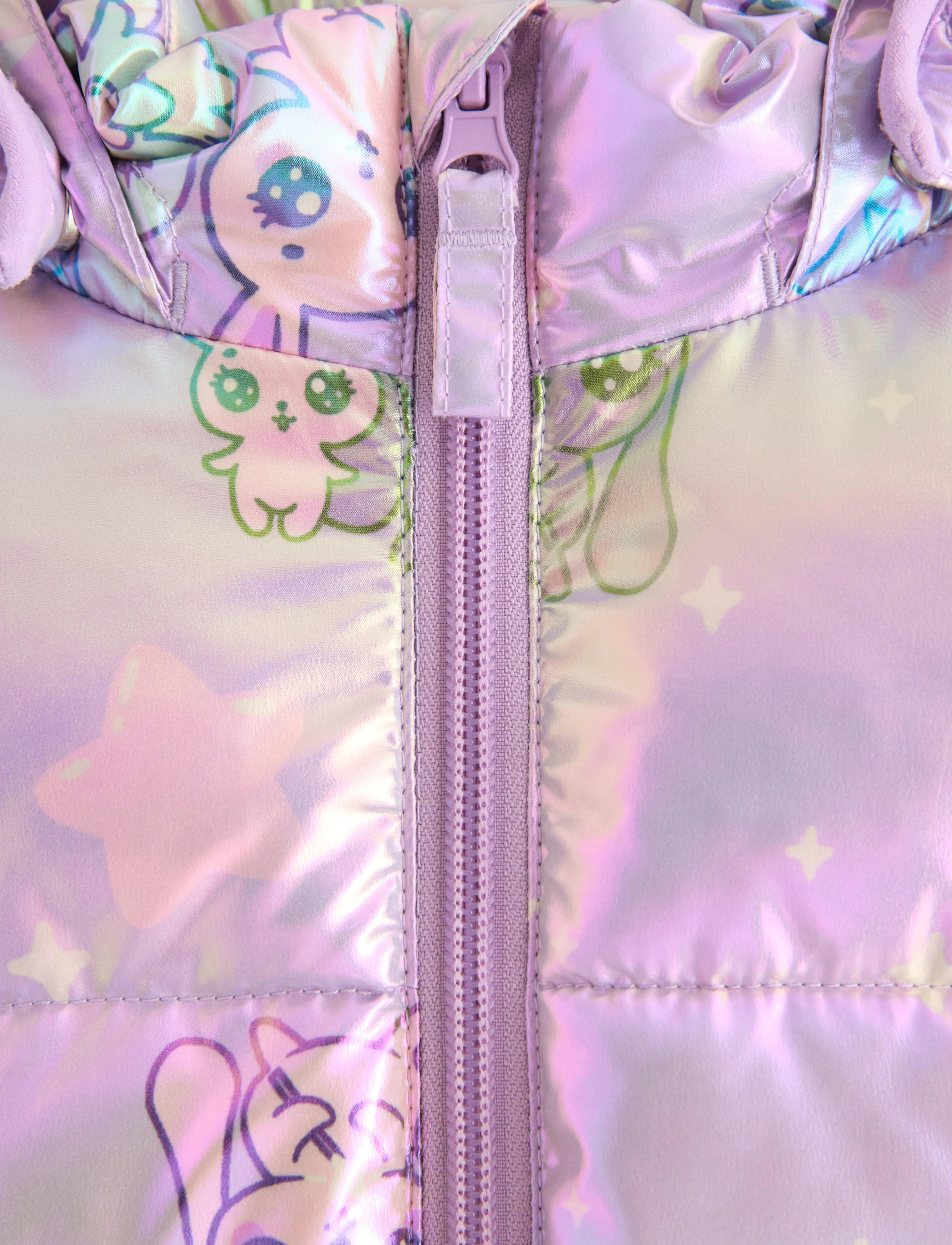 Lindex - Puffer jacket with detachable hood - winter jackets - light lilac - 5