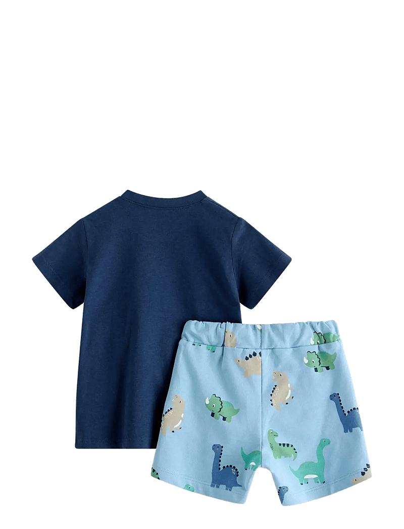 Lindex - Set with top and shorts - set med kortärmad t-shirt - light blue - 1