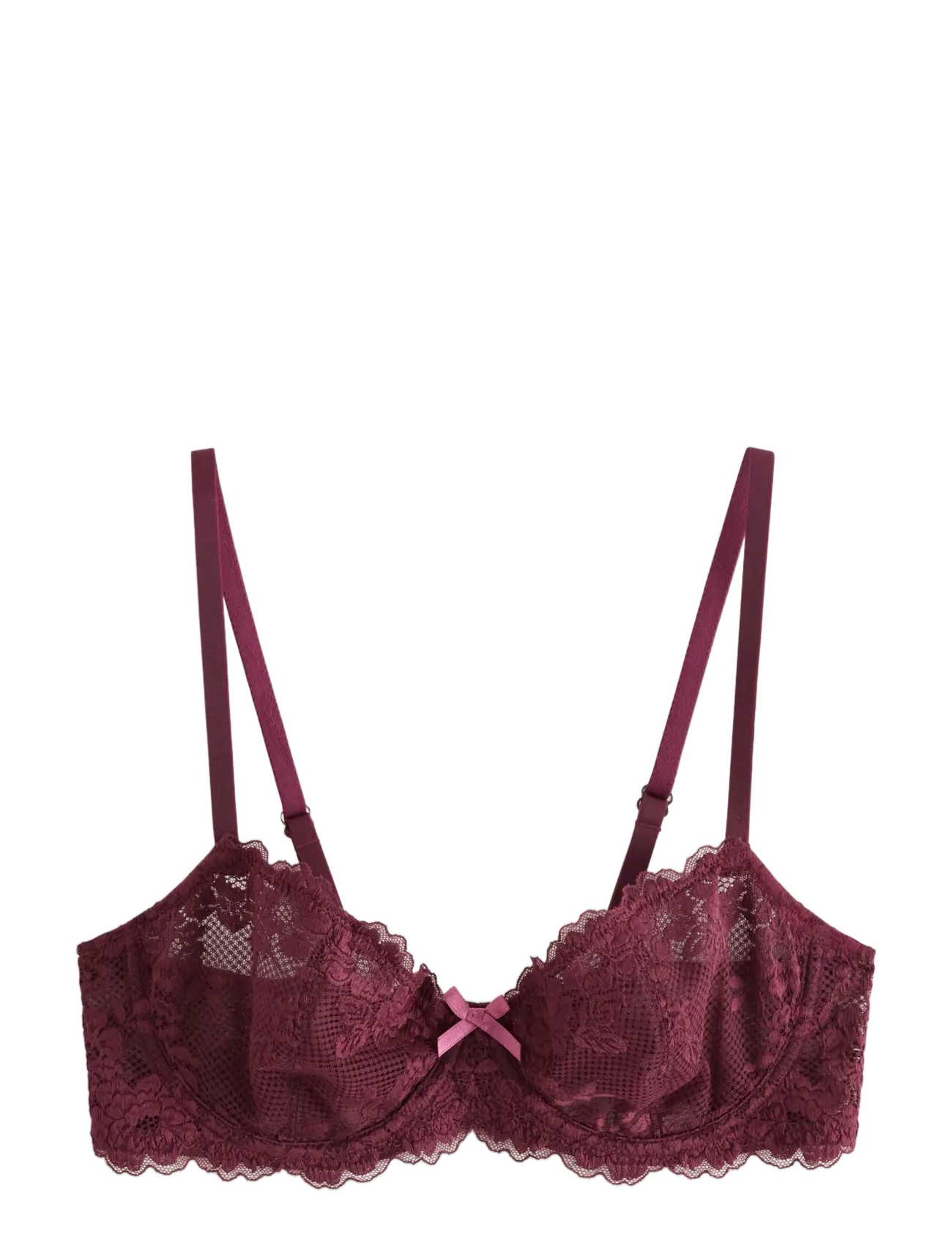 Lindex - ella m – Senna unpadded bra - dark dusty red - 1