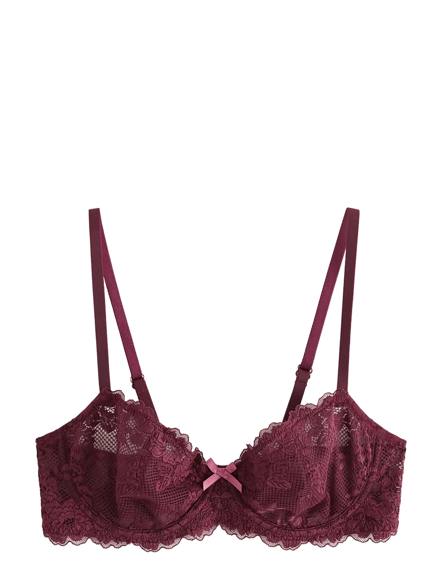 Lindex - ella m – Senna unpadded bra - dark dusty red - 1