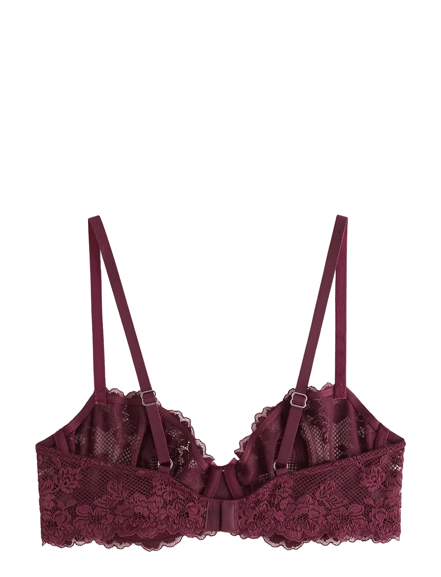 Lindex - ella m – Senna unpadded bra - dark dusty red - 2