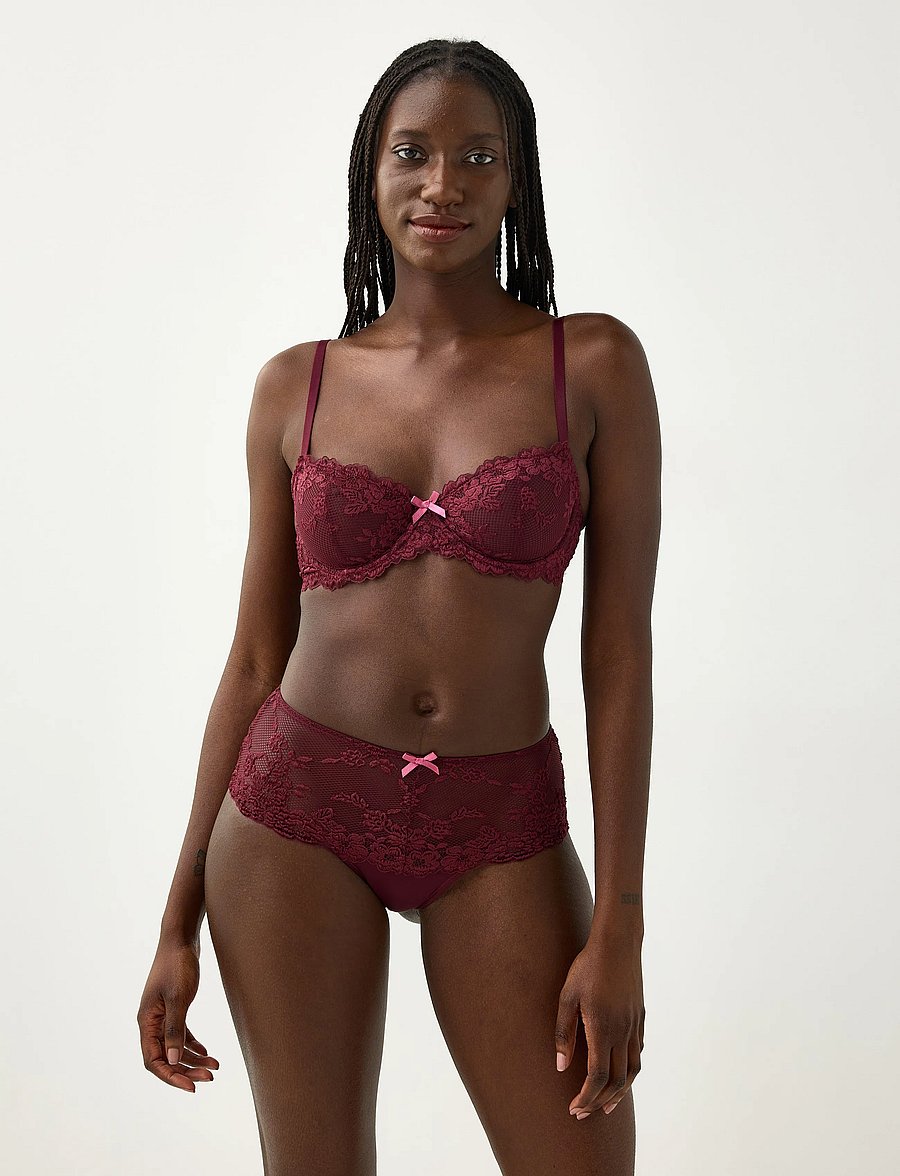 Lindex - ella m – Senna unpadded bra - dark dusty red - 0