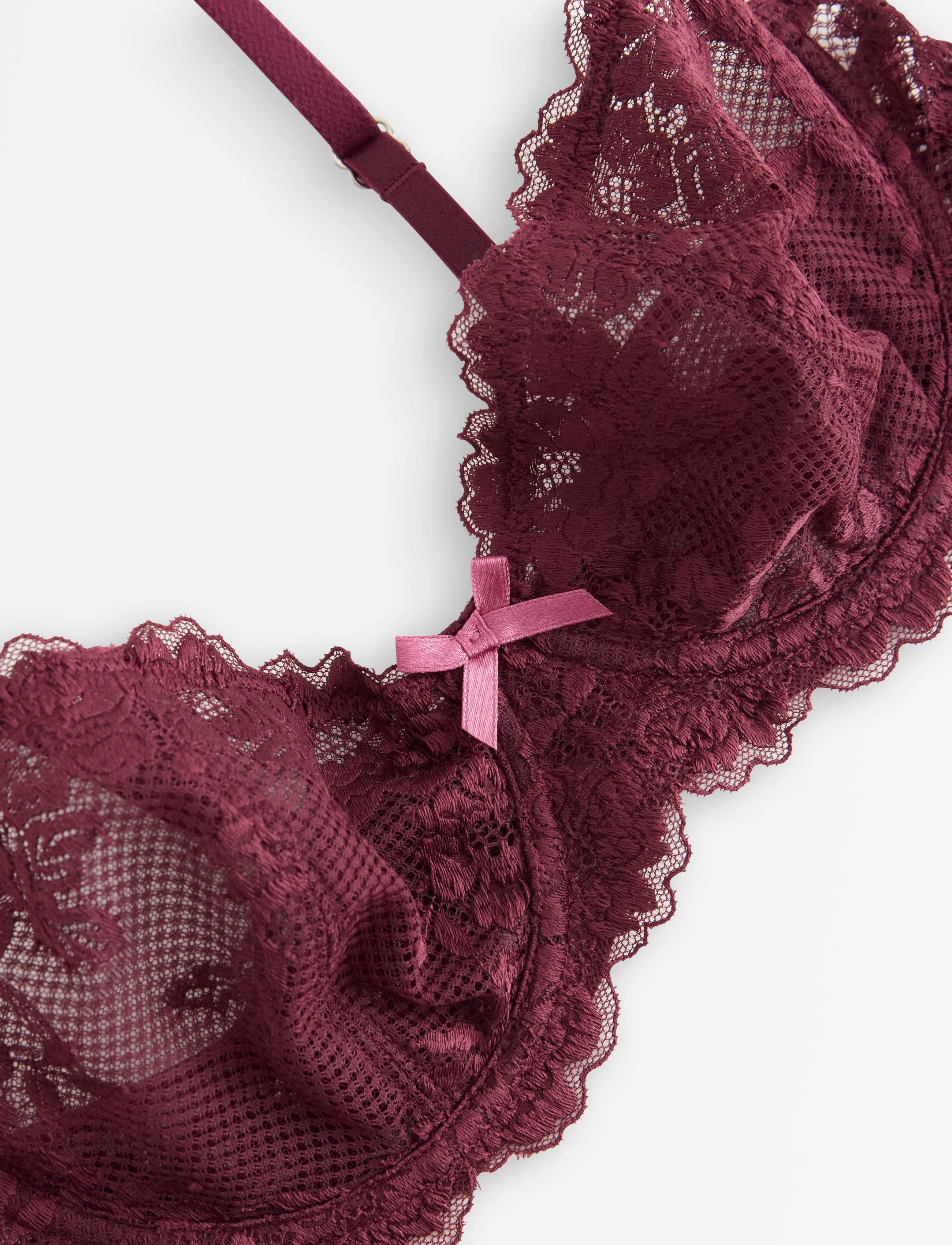 Lindex - ella m – Senna unpadded bra - dark dusty red - 5