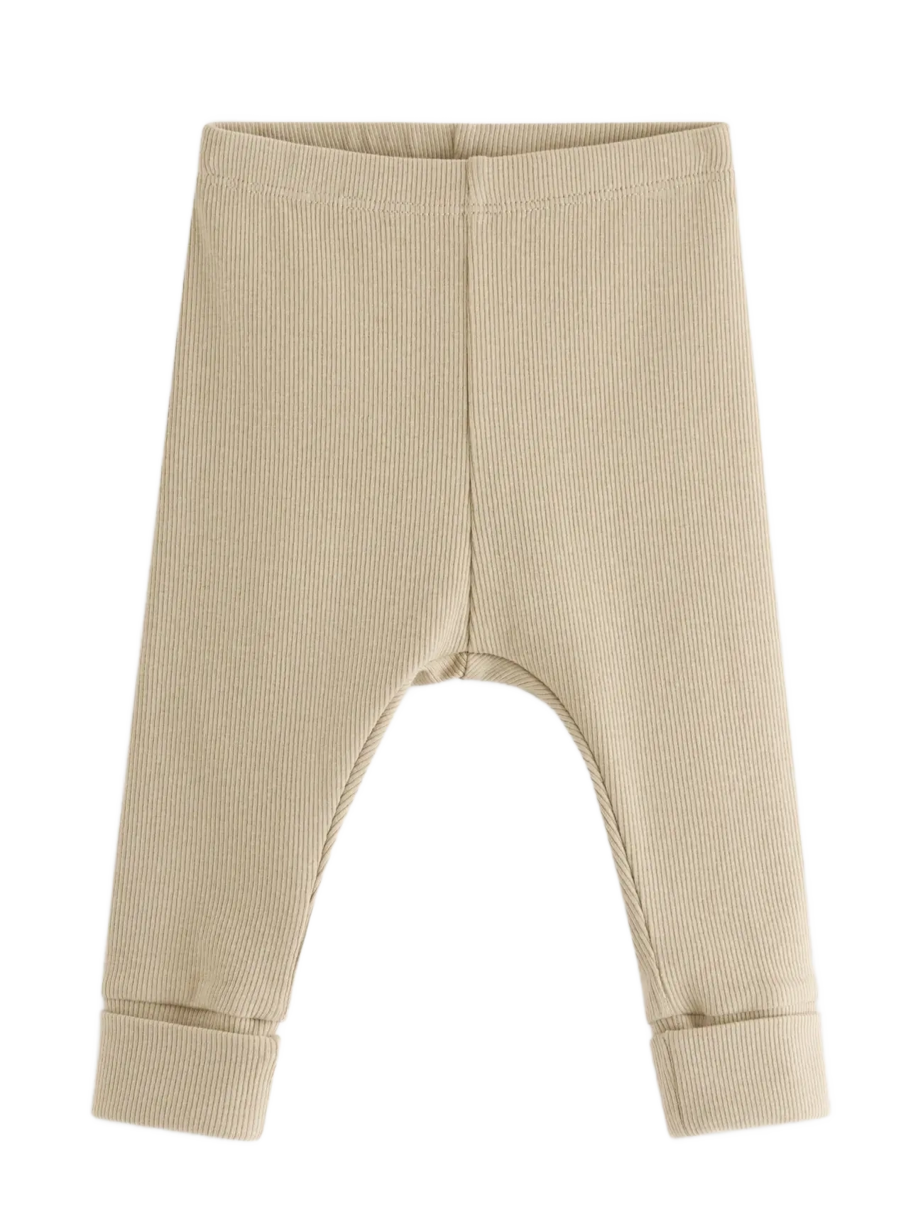 Lindex Ribbed Leggings, Børn, Ribbede Leggings, Beige, Str: 44