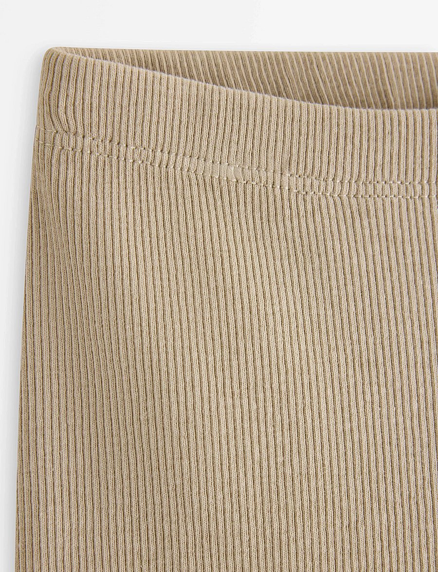 Lindex - Ribbed leggings - leggings - beige - 2