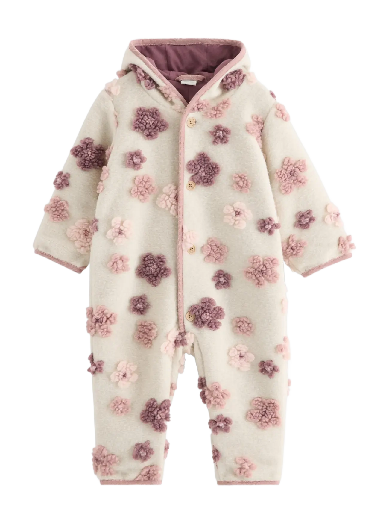 Lindex Overall with pile flowers - Fliiskombed - LIGHT BEIGE / beige