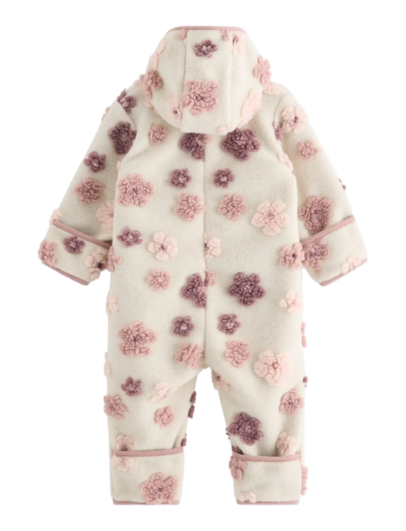 Lindex - Overall with pile flowers - termokombinesoonid - light beige - 1