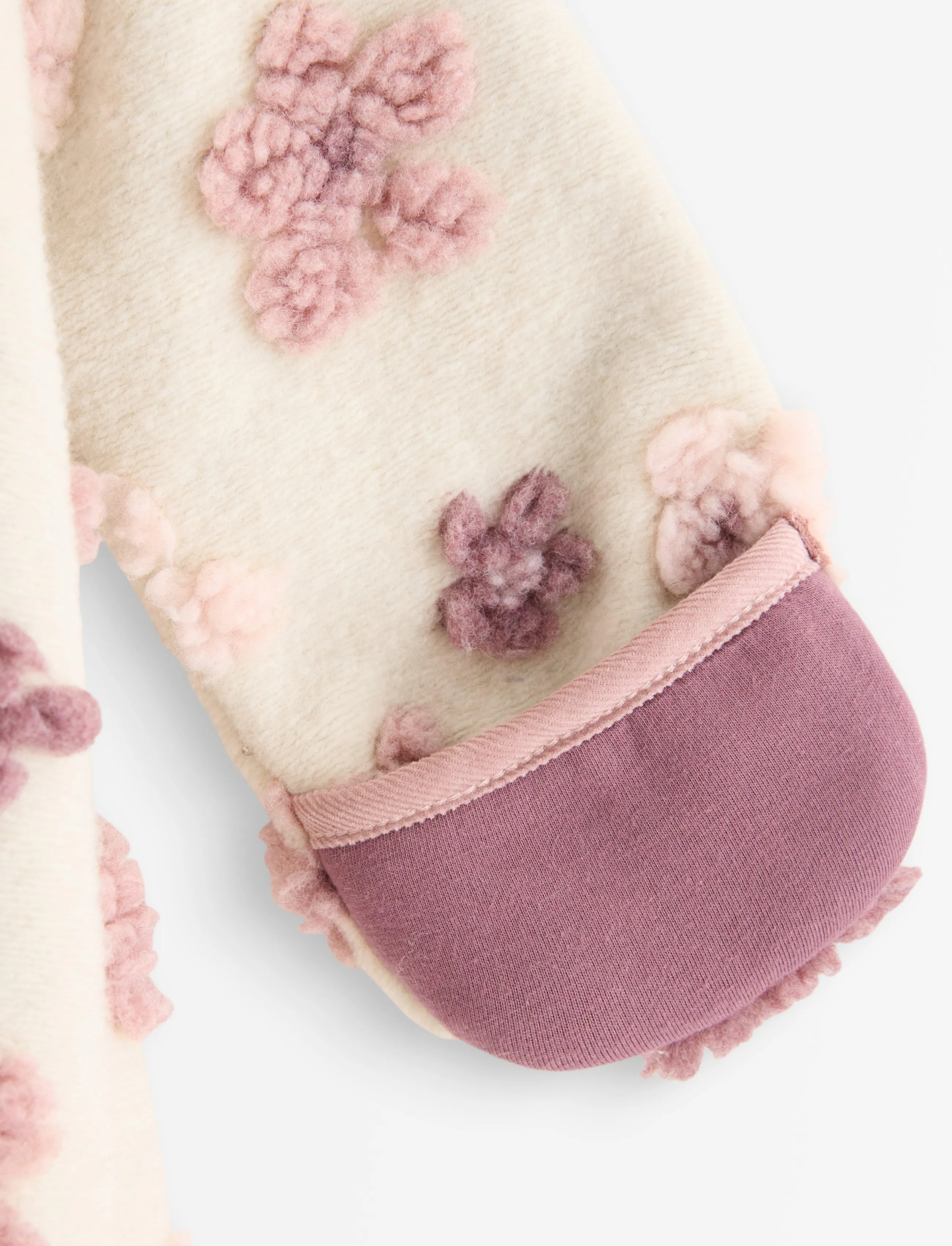 Lindex - Overall with pile flowers - termokombinesoonid - light beige - 2