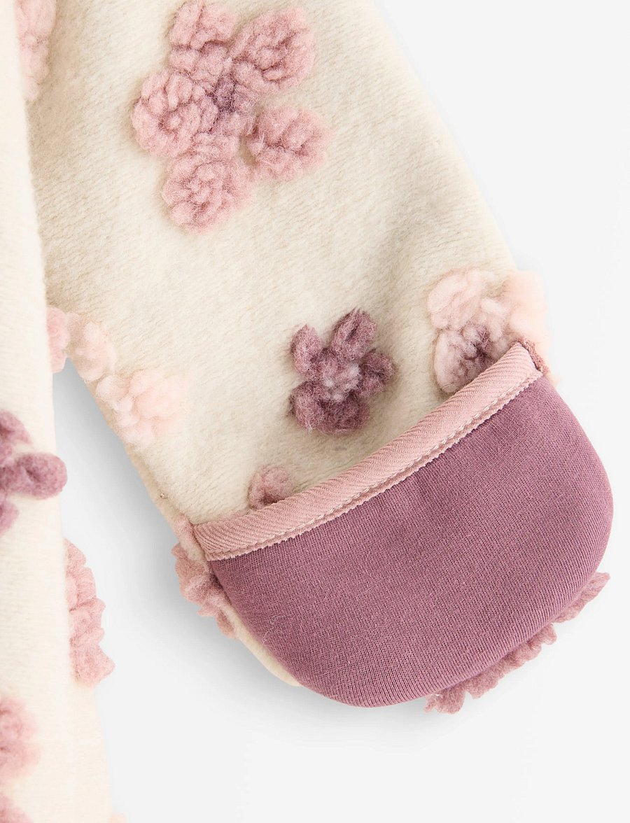 Lindex - Overall with pile flowers - termokombinesoonid - light beige - 2