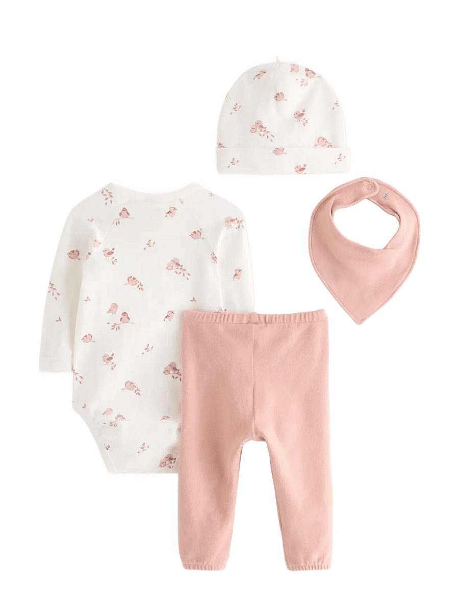 Lindex - 4-piece baby starter kit - dusty pink - 1
