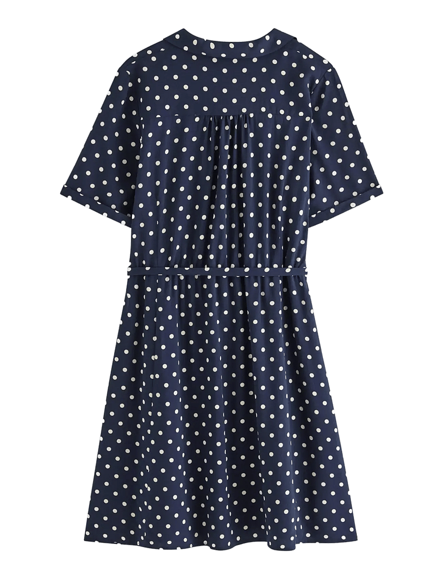 Lindex - Woven mini dress - skjortklänningar - navy - 2