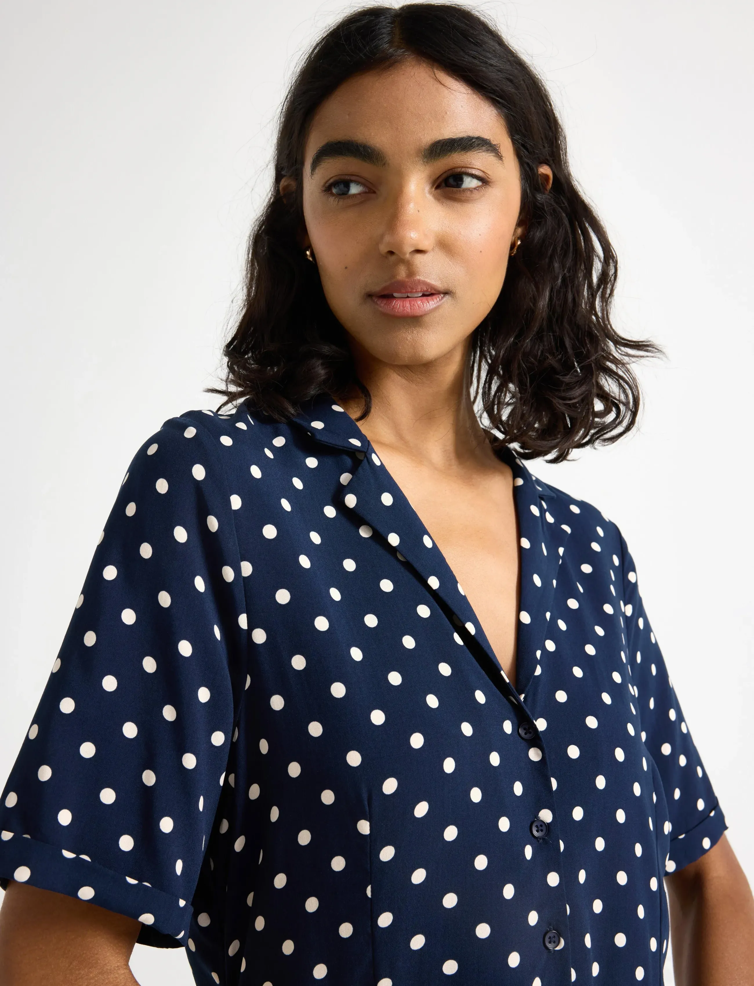 Lindex - Woven mini dress - navy - 4