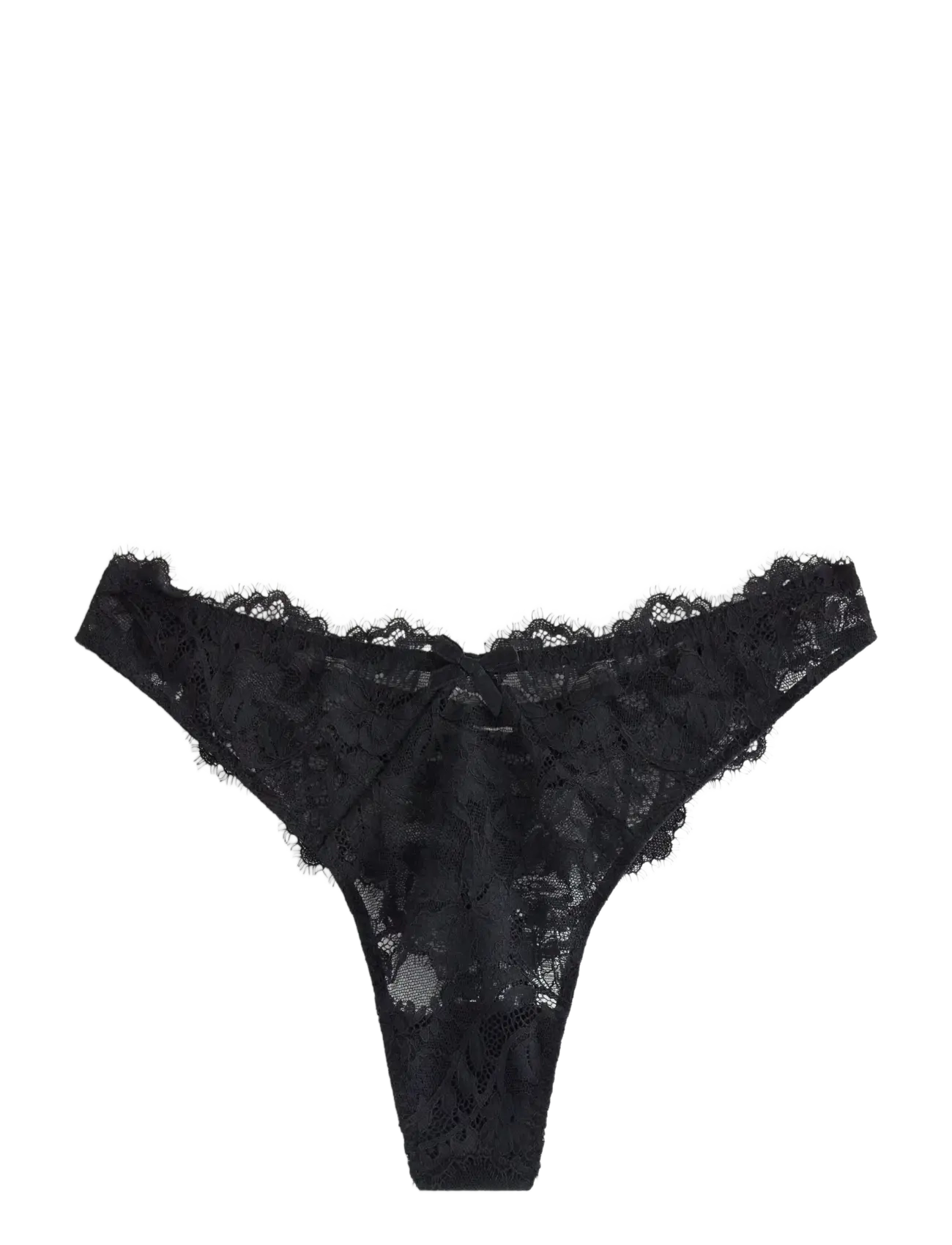 Lindex Thong in lace - Modetrender - BLACK / black