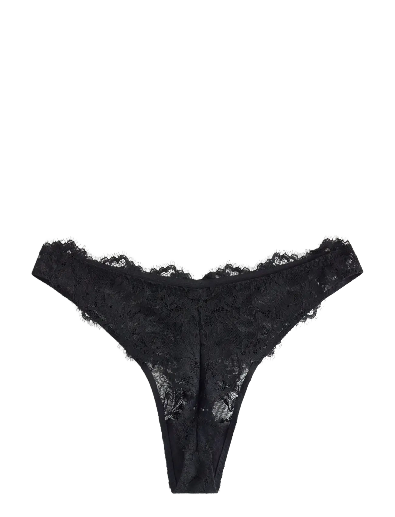Lindex - Thong in lace - stringtrosor - black - 2