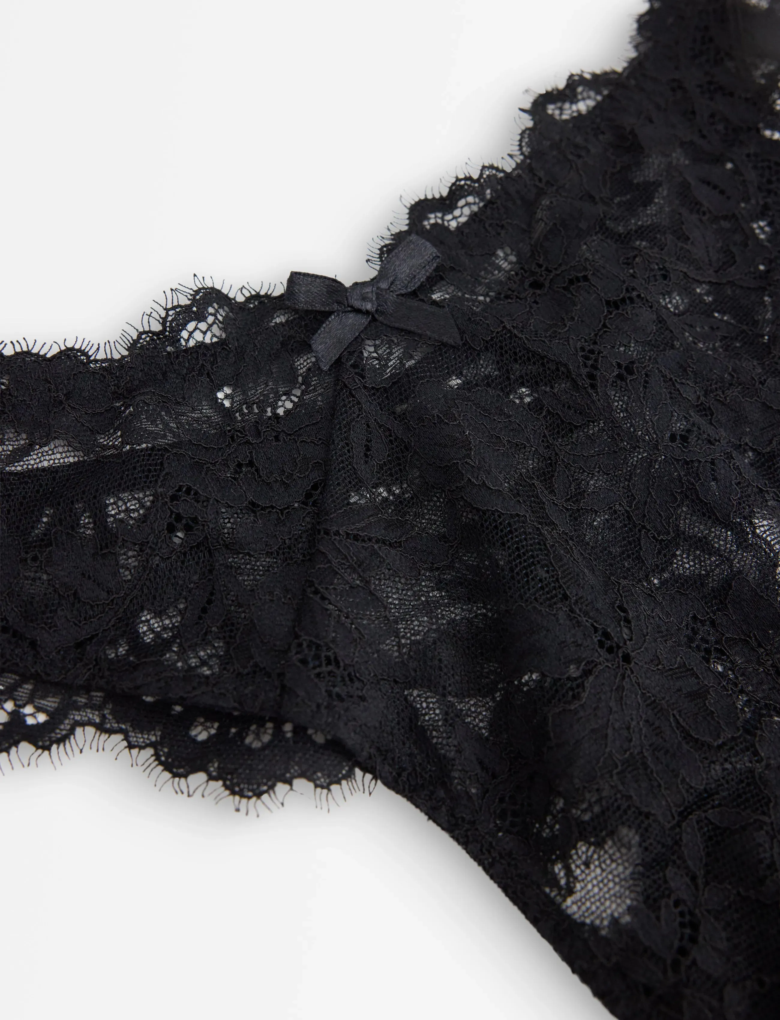Lindex - Thong in lace - stringtrosor - black - 5