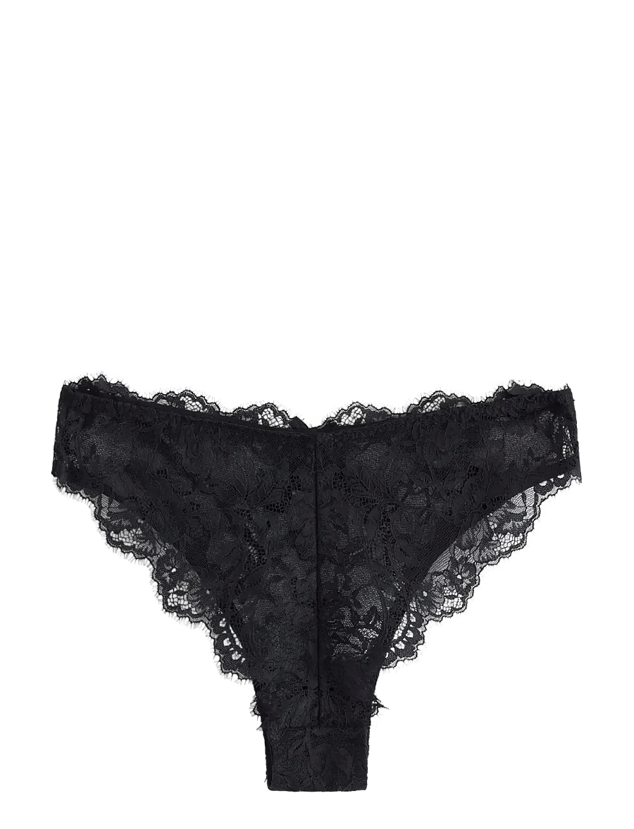 Lindex - Brazilian briefs in lace - brazilian slips - black - 2