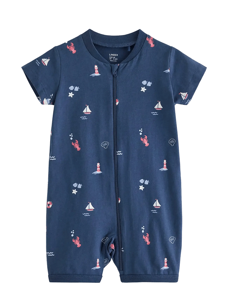 Lindex - Pyjama romper - natdragter - dark blue - 0