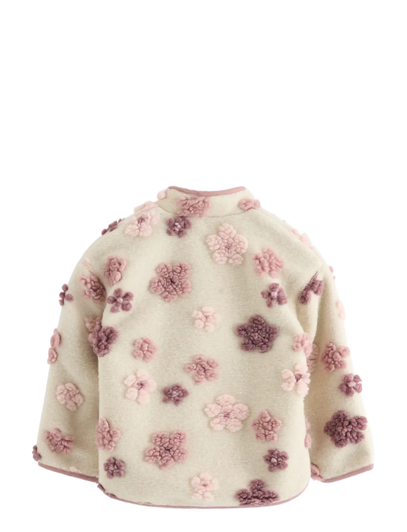 Lindex - Jacket with terry flowers - fleecejacken - light beige - 1