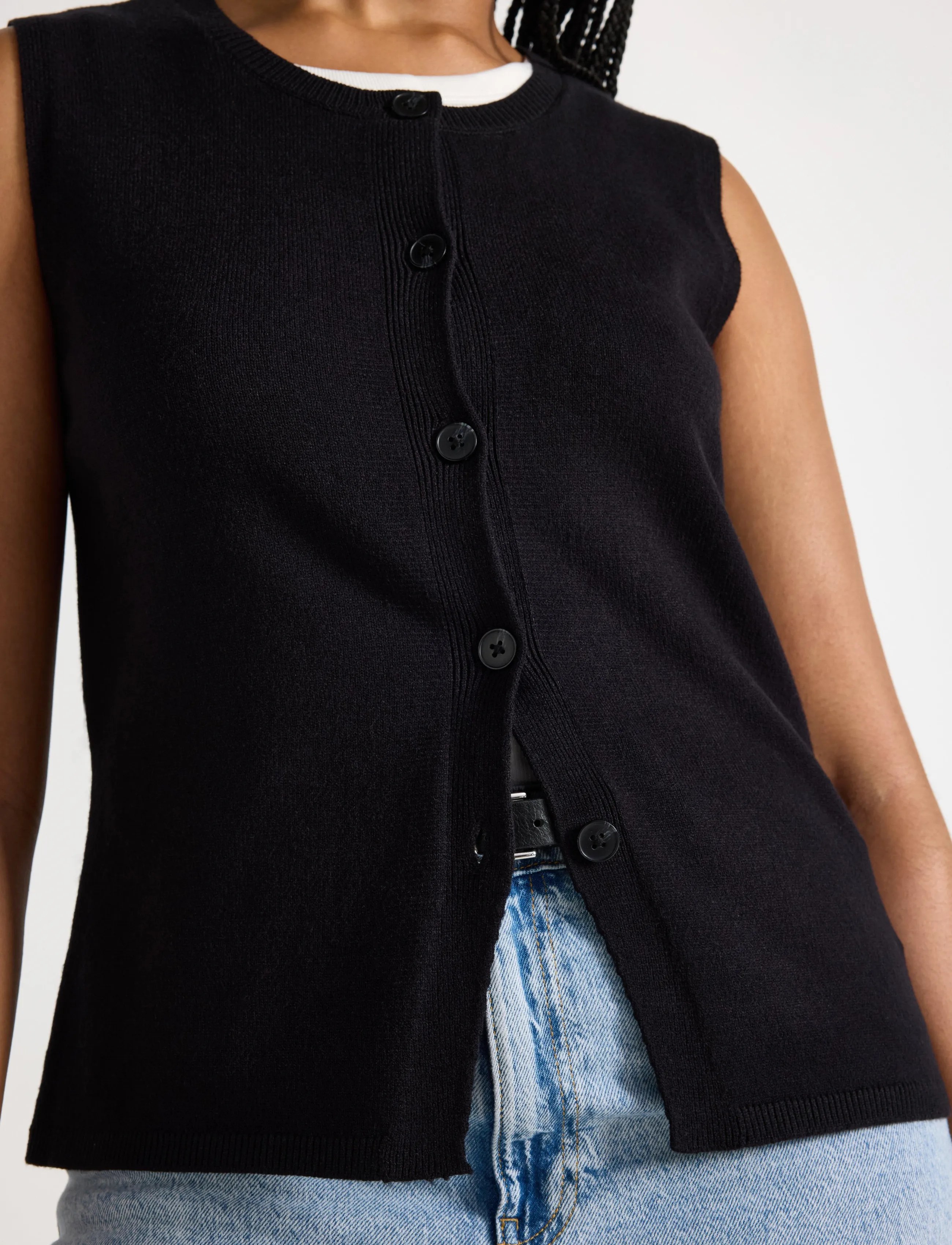 Lindex - Knitted vest - knitted vests - black - 4