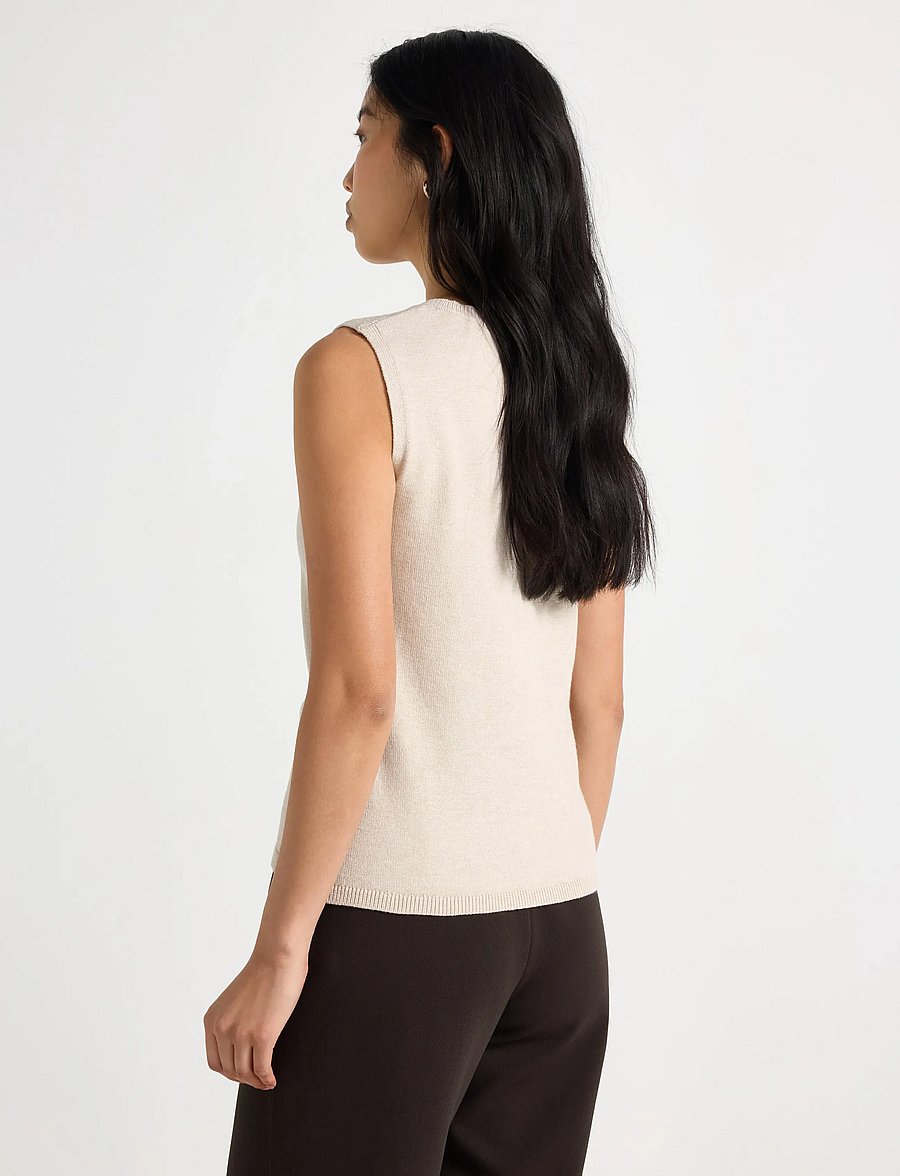 Lindex - Knitted vest - strickwesten - light beige - 3