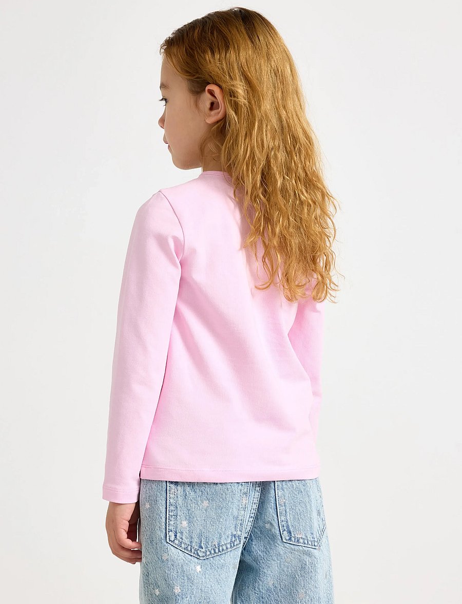 Lindex - Long-sleeved top with reversible sequins - langærmede t-shirts - light pink - 3
