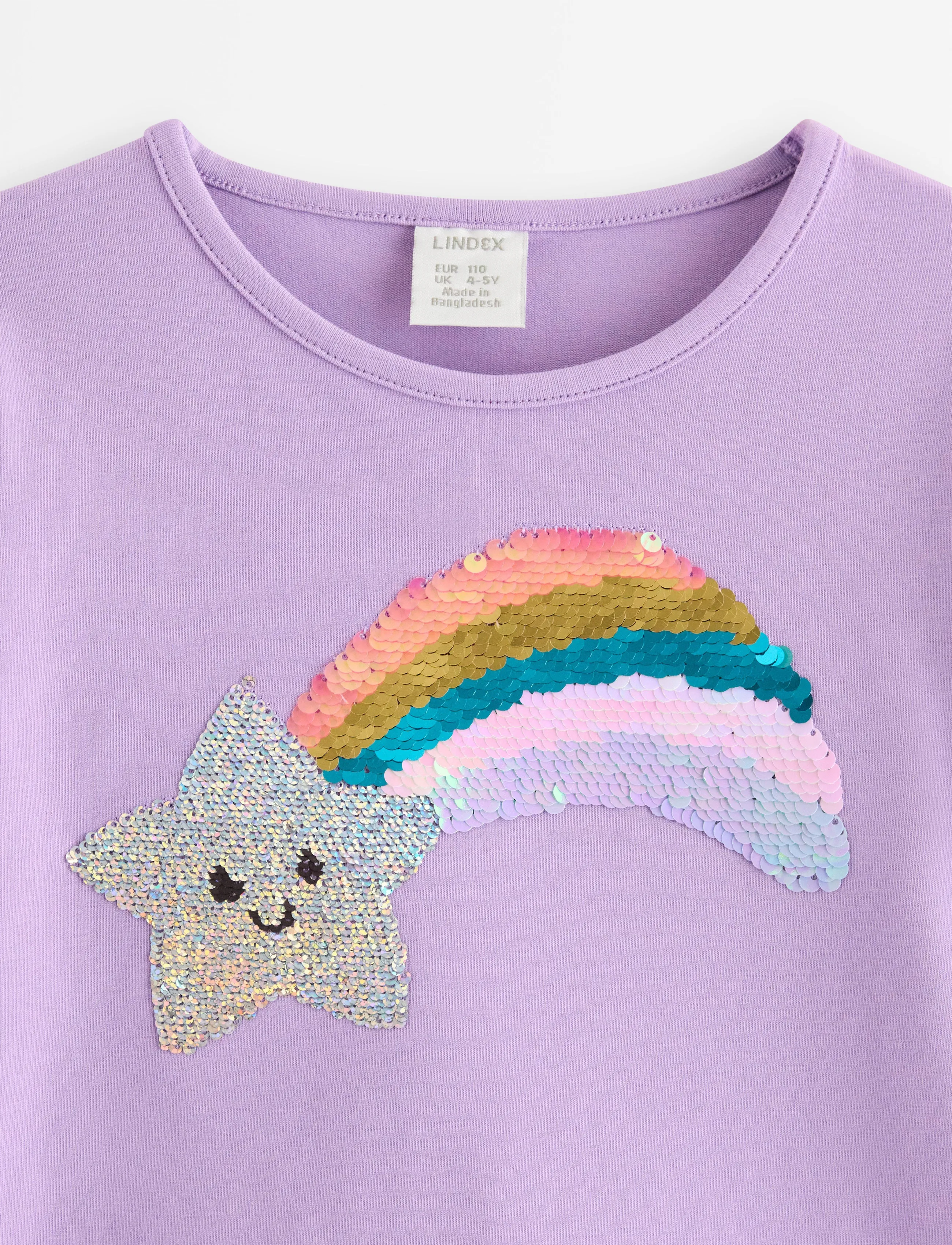 Lindex - Long-sleeved top with reversible sequins - langärmelig - lilac - 5