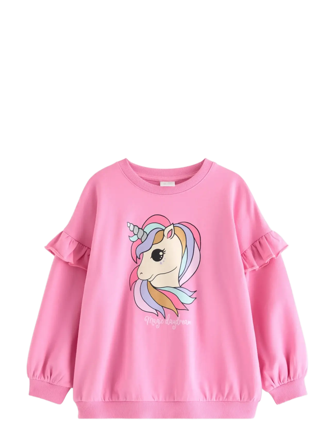 Lindex Sweatshirt with unicorn and brushed inside - Sweatshirts & Hoodies - PINK / pink/rose