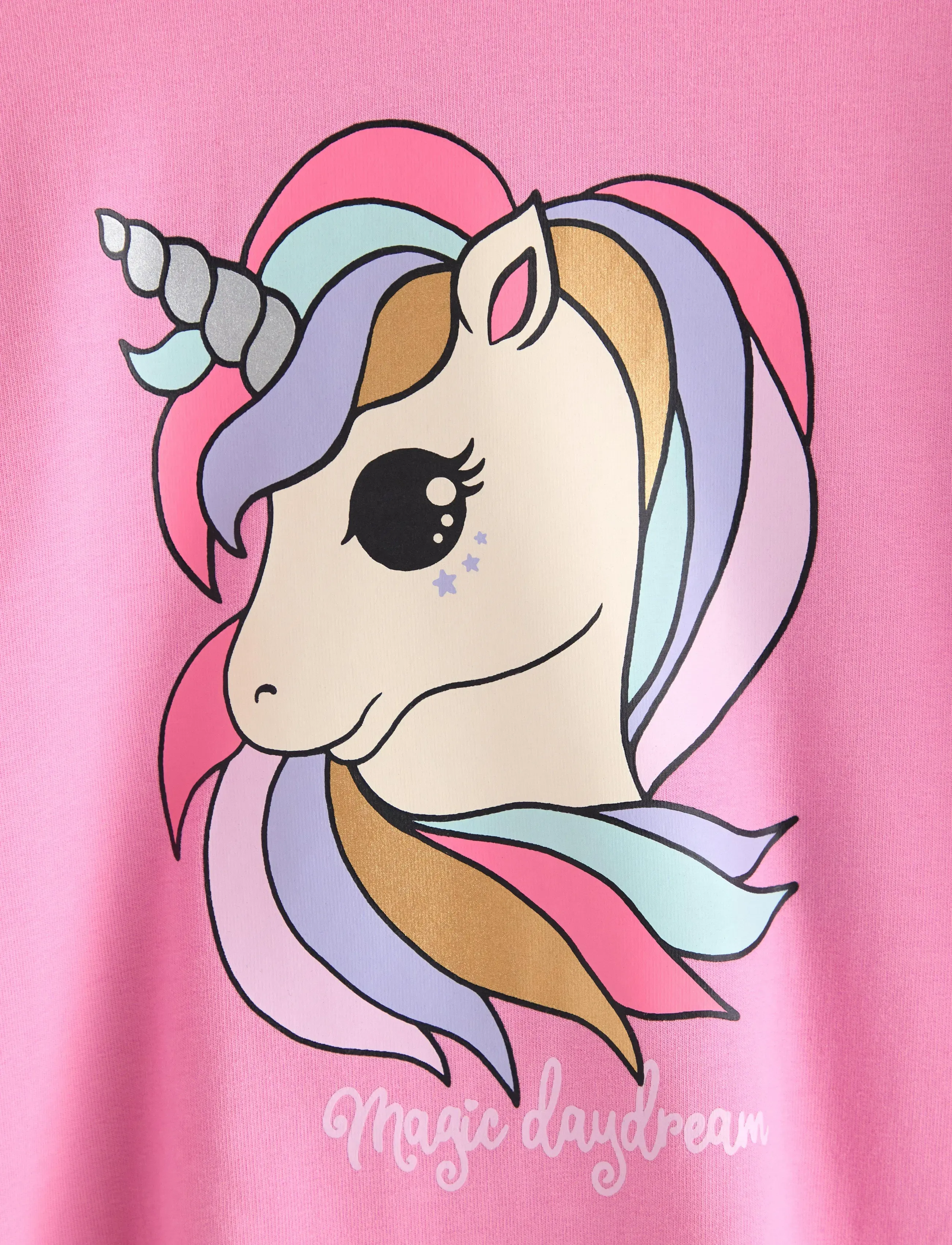 Lindex - Sweatshirt with unicorn and brushed inside - sweatshirts - pink - 5