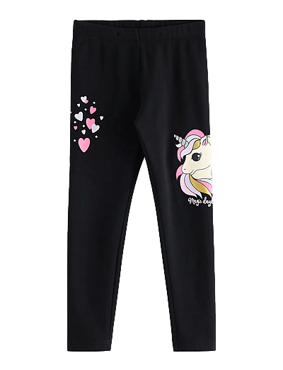 Lindex Leggings with brushed inside - Apģērbs - BLACK / black