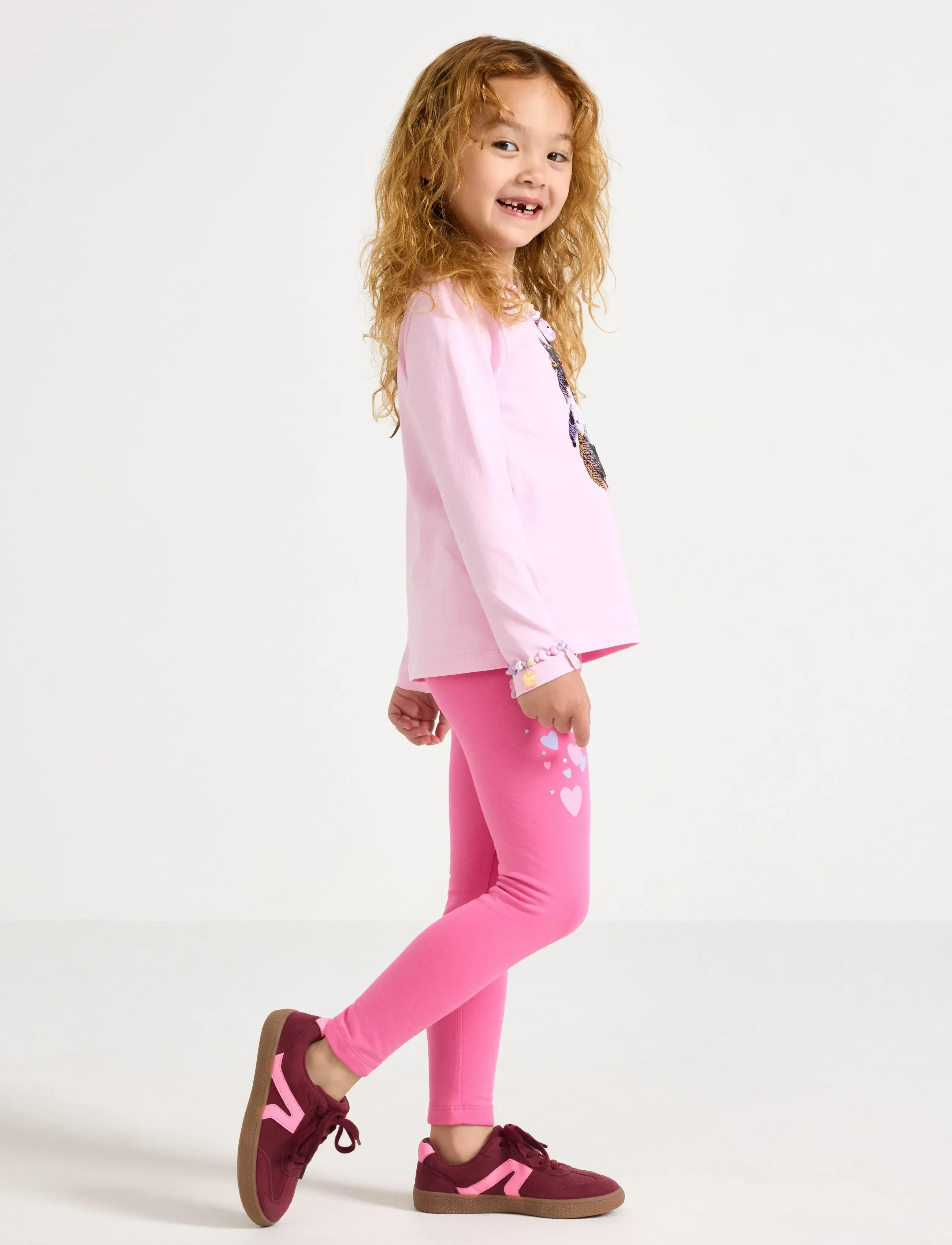 Lindex Leggings With Brushed Inside, 122, Unterteile, Rosa - Leggings, Kinder