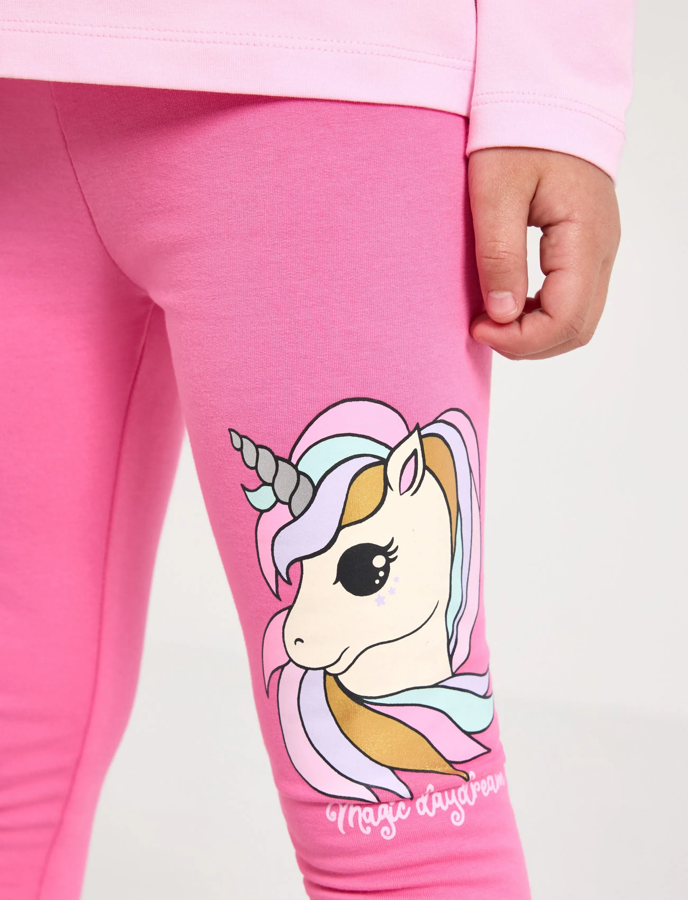 Lindex - Leggings with brushed inside - leggings - pink - 4