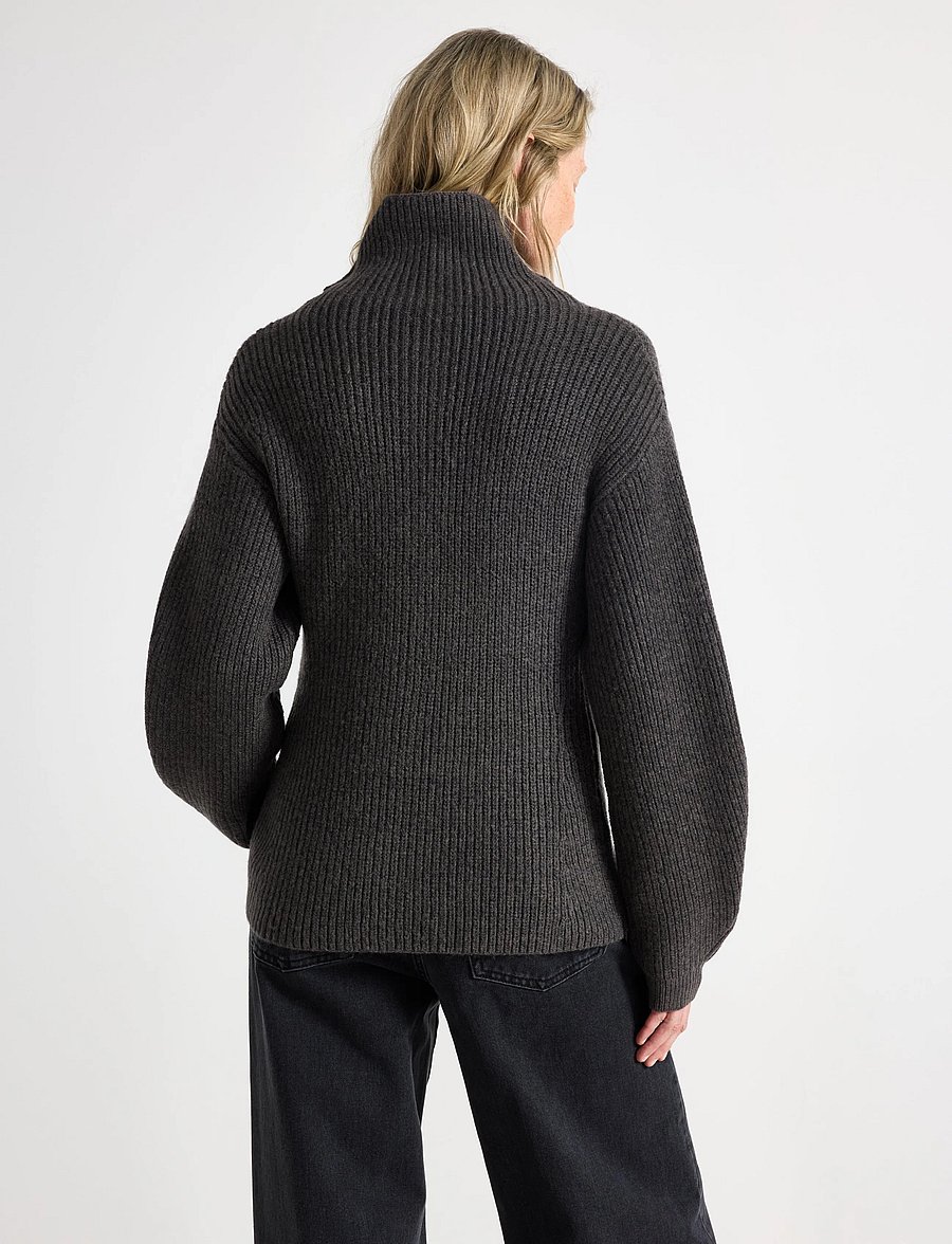 Lindex - Knitted zip cardigan - kardiganid - dark grey - 3