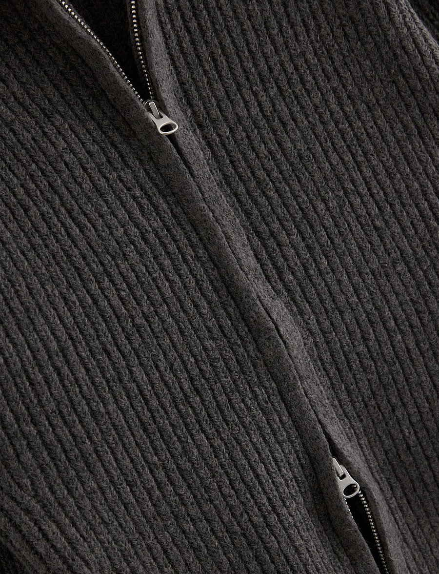 Lindex - Knitted zip cardigan - kardiganid - dark grey - 5