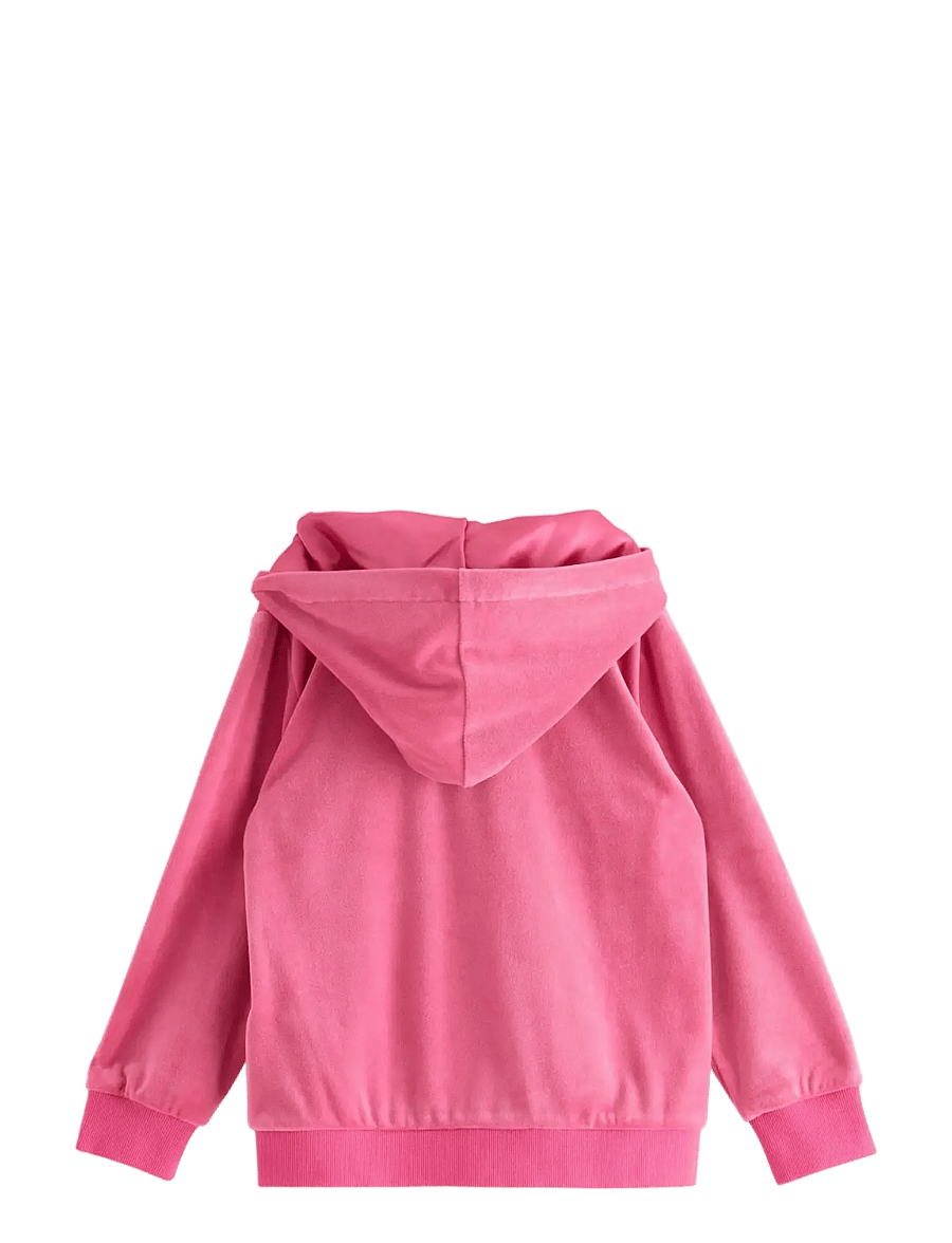 Lindex - Hoodie in velour - kapuzenpullover - pink - 1