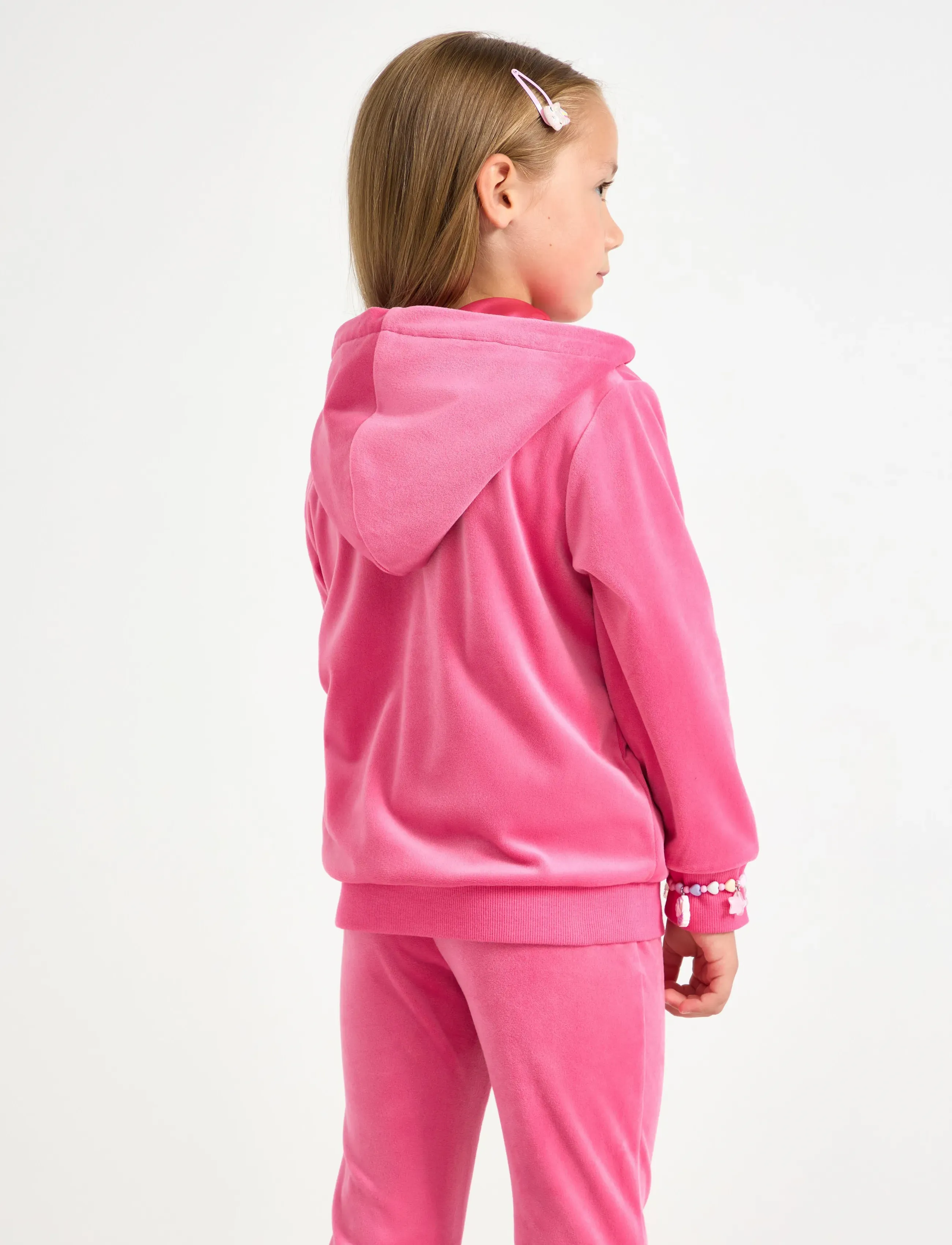Lindex - Hoodie in velour - kapuutsiga pusad - pink - 3