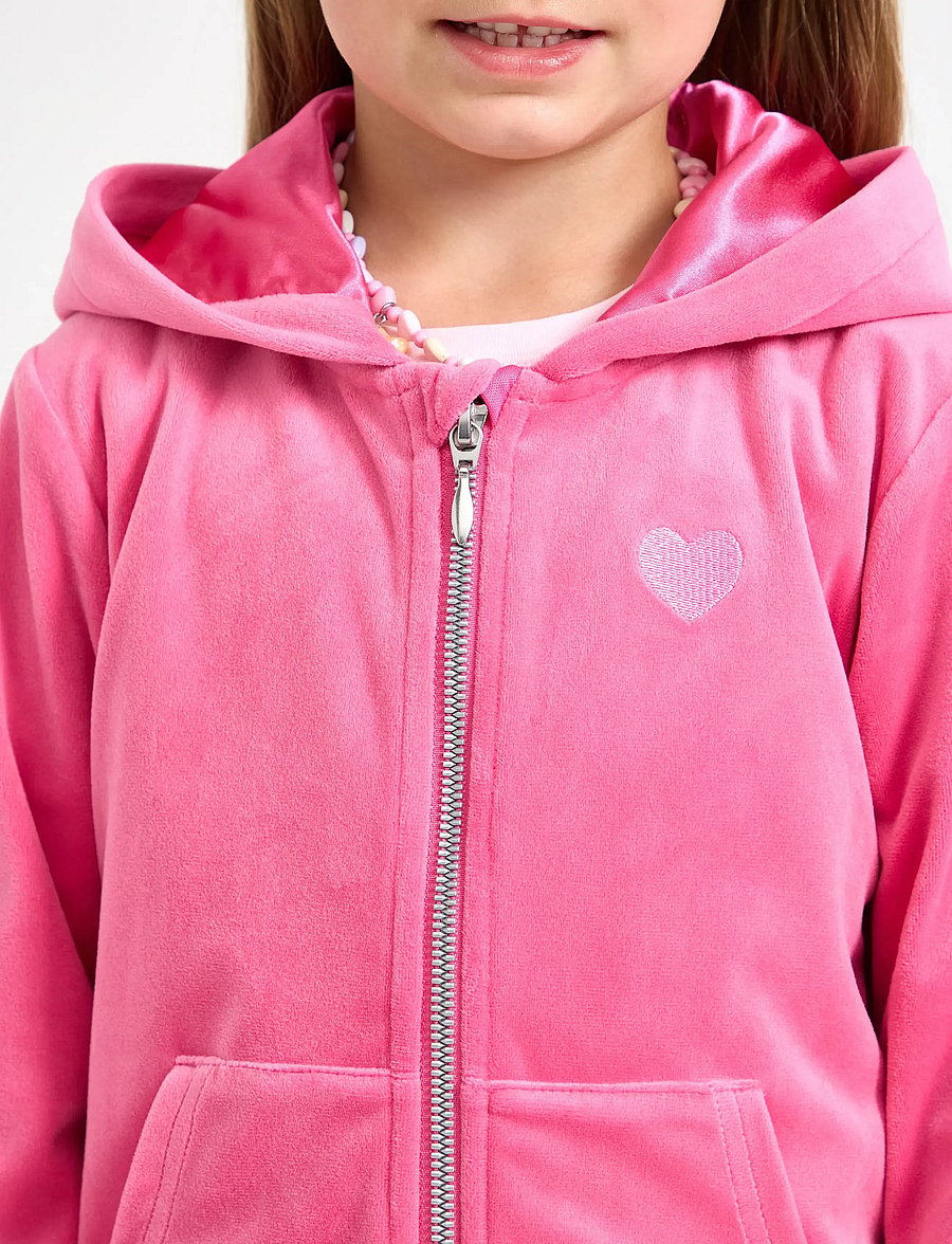 Lindex - Hoodie in velour - kapuutsiga pusad - pink - 4